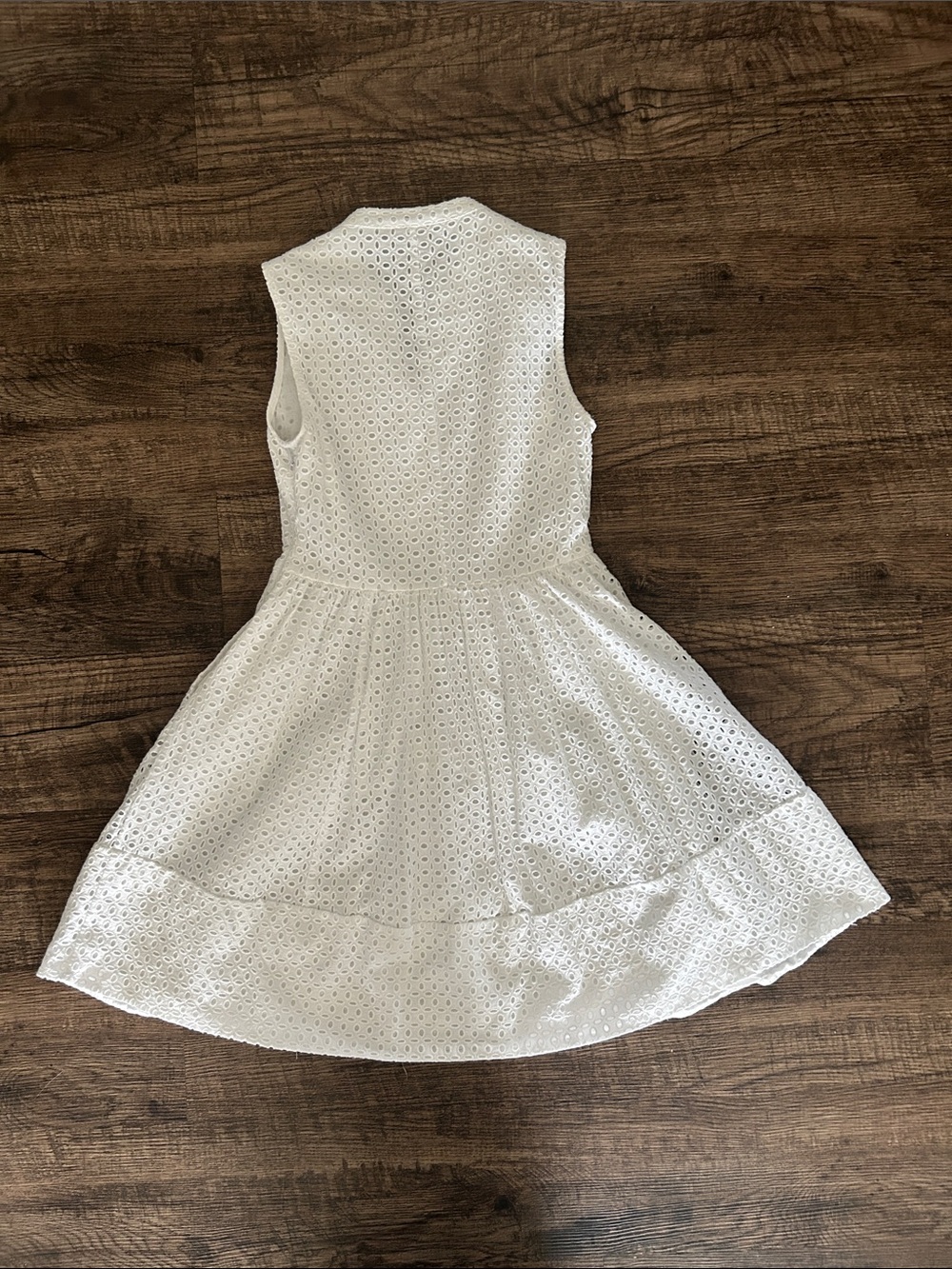 Banana Republic White Sleeveless Eyelet Mini Dress - Picture 4 of 5